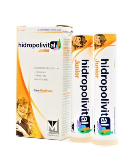 HIDROPOLIVITAL JUNIOR  40 COMPRIMIDOS MASTICABLES SABOR MULTIFRUTAS