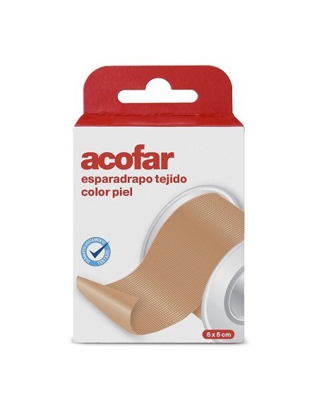 Acofar esparadrapo tejido color piel 5x5cm 1ud