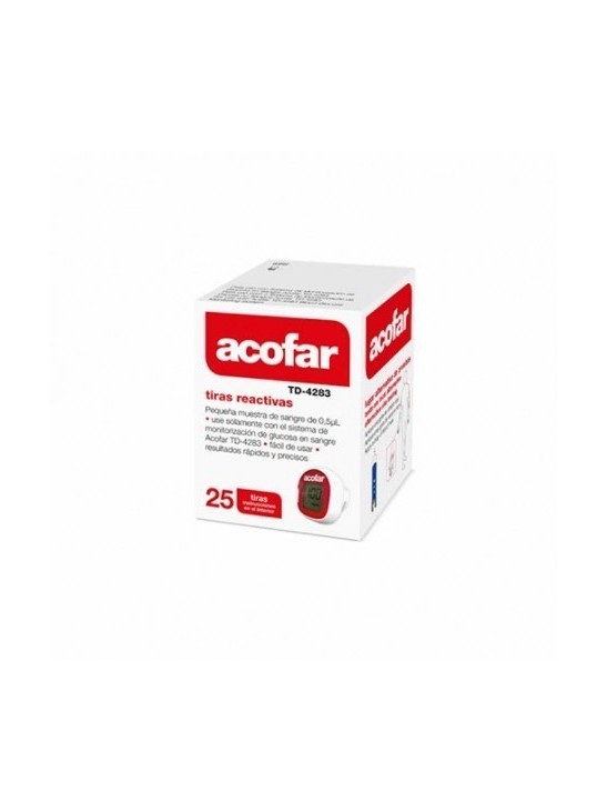 TIRAS REACTIVAS GLUCEMIA ACOFAR 25 UNIDADES