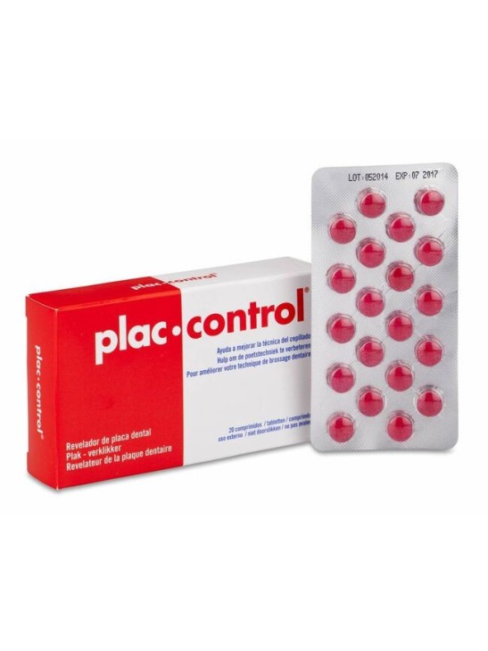 PLAC CONTROL COMPRIMIDOS REVELADOR PLACA DENTAL 20 COMPRIMIDOS