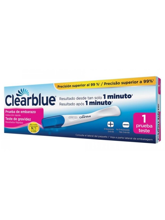 TEST DE EMBARAZO DETECCION RAPIDA CLEARBLUE 1 UNIDAD