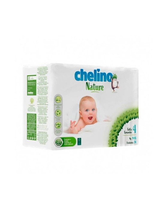 PAÑAL INFANTIL CHELINO NATURE TALLA 4 34 UNIDADES