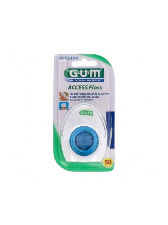 GUM IMPLANT FLOSS SIN CERA SEDA DENTAL 1 ENVASE IMPLANTES