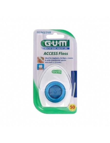 GUM IMPLANT FLOSS SIN CERA SEDA DENTAL 1 ENVASE IMPLANTES