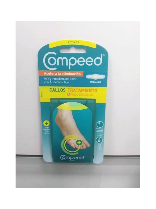 COMPEED CALLOS ACTIVOS HIDROCOLOIDE 6 APOSITOS MEDIANOS