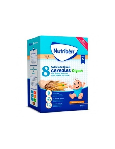 PAPILLA NUTRIBEN 8 CEREALES DIGEST  1 ENVASE 600 G