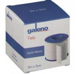 ESPARADRAPO HIPOALERGICO GALENO TELA 1 UNIDAD 5 M X 5 CM COLOR BLANCO