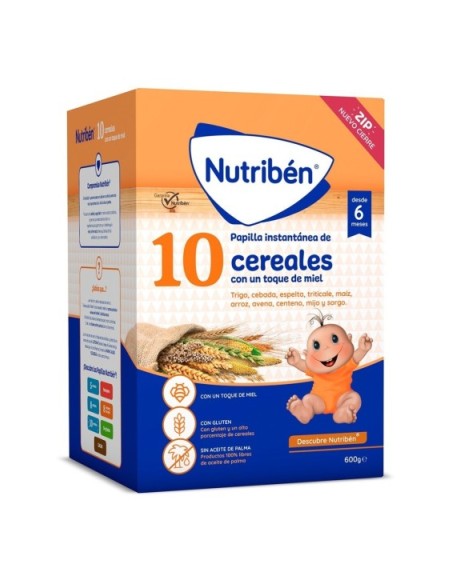NUTRIBEN 10 CEREALES MIEL  1 BOLSA 600 G