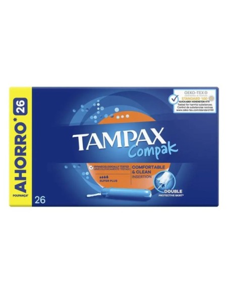 TAMPAX COMPAK SUPERPLUS 26 UNIDADES