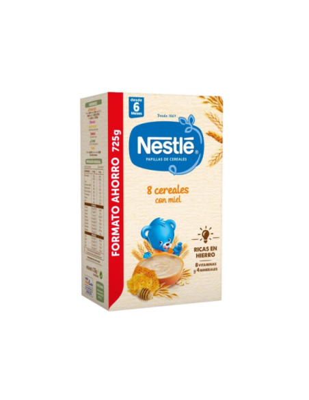 NESTLE PAPILLA 8 CEREALES CON MIEL  1 ENVASE 725 G