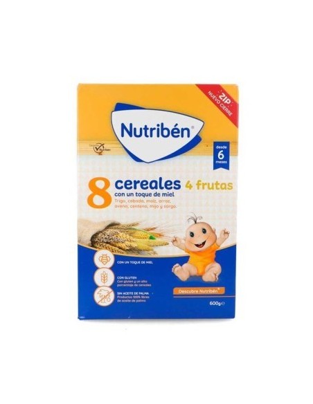 NUTRIBEN 8 CEREALES Y MIEL 4 FRUTAS  1 ENVASE 600 G
