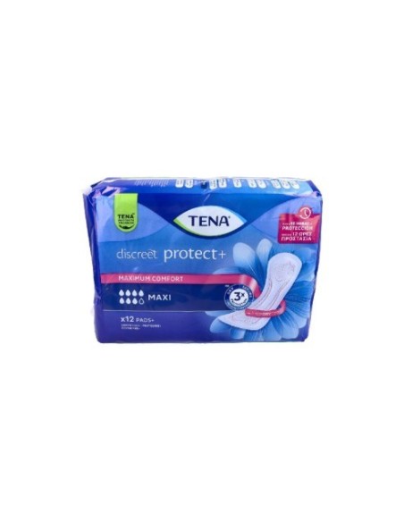 ABSORBENTE INCONTINENCIA ORINA LIGERA TENA DISCREET MAXI 12 UNIDADES