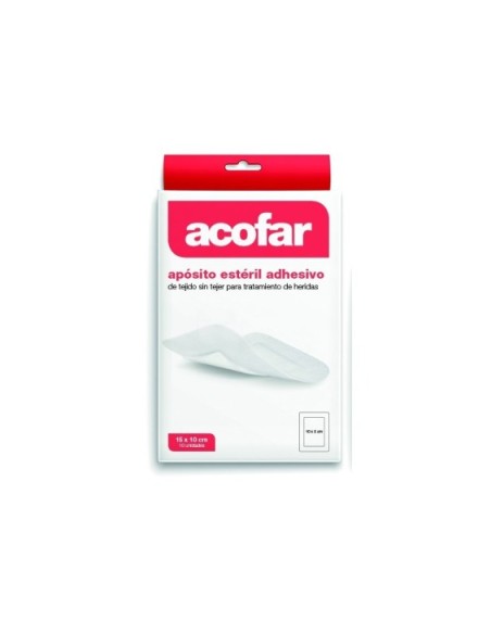 APOSITO ESTERIL TEJIDO SIN TEJER ADHESIVO ACOFAR 10 APOSITOS 15 CM X 10 CM