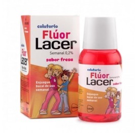 FLUOR LACER JUNIOR ENJUAGUE BUCAL DE USO SEMANAL  1 ENVASE 100 ML SABOR FRESA