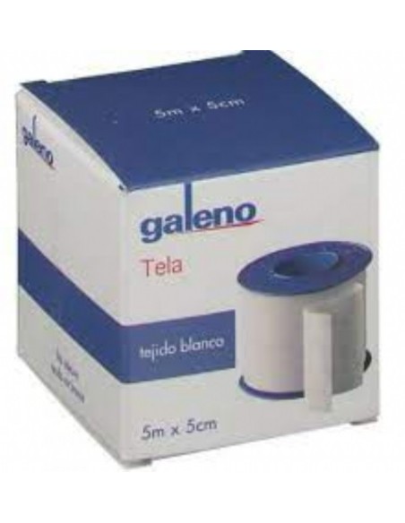 ESPARADRAPO GALENO TELA 1 UNIDAD 5 M X 5 CM COLOR BLANCO
