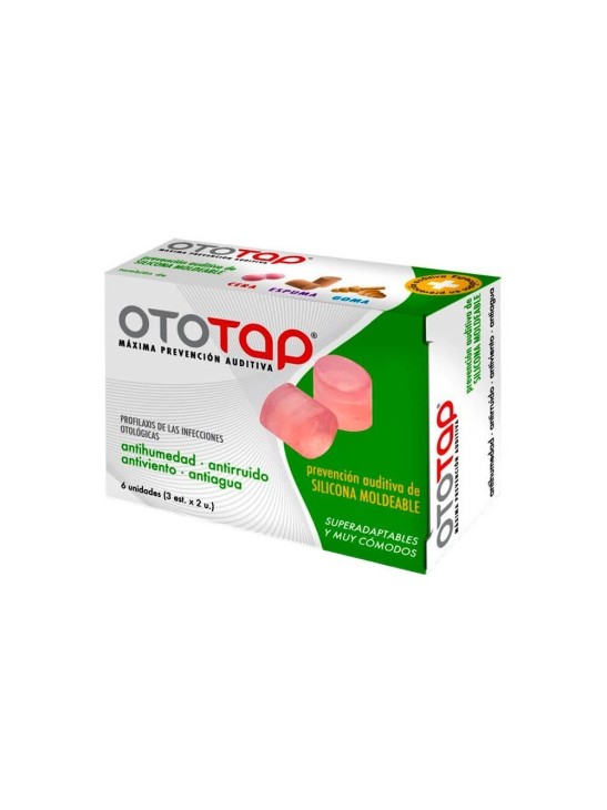 Tapones de oídos de silicona Ototap 6 unidades moldeables protección contra ruido y agua