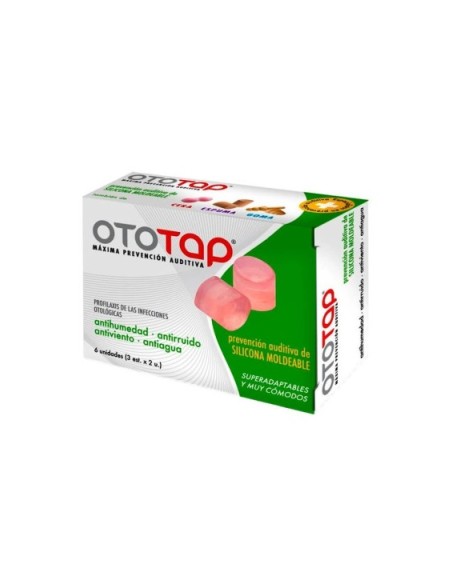 Tapones de oídos de silicona Ototap 6 unidades moldeables protección contra ruido y agua