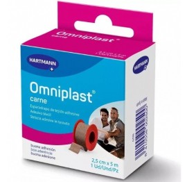 Esparadrapo hipoalergénico Omniplast tejido resistente 5 m x 5 cm fijación segura y suave para piel sensible