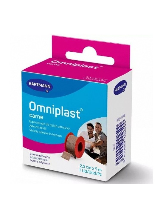 ESPARADRAPO HIPOALERGICO OMNIPLAST TEJIDO RESISTENTE 1 UNIDAD 5 M X 5 CM
