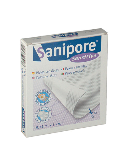 SANIPORE APOSITO ADHESIVO BANDA 1 UNIDAD 75 CM X 8 CM