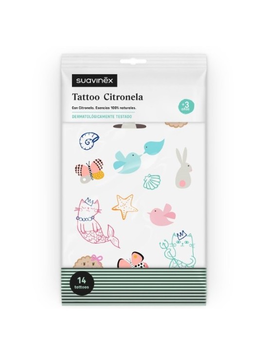 SUAVINEX TATTOO CON CITRONELLA  14 UNIDADES