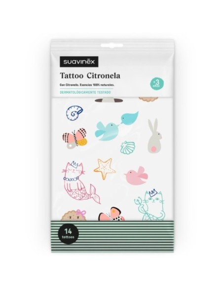 SUAVINEX TATTOO CON CITRONELLA  14 UNIDADES