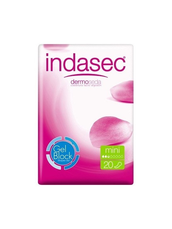 COMPRESA PERDIDAS LEVES INDASEC DISCREET MINI 22 UNIDADES
