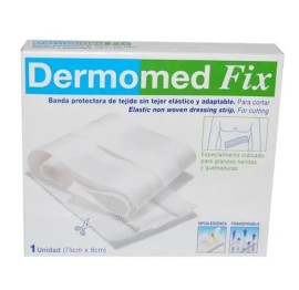 Apósito estéril banda Dermomed Fix segunda piel 75 x 8 cm protección flexible y adaptable para heridas y rozaduras