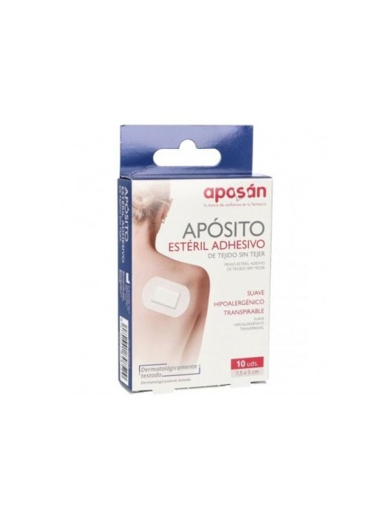 APOSITO ESTERIL TEJIDO SIN TEJER ADHESIVO  10 APOSITOS 10 CM X 6 CM