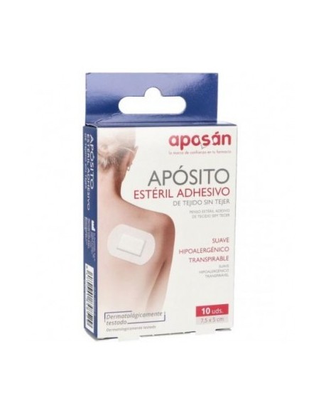 APOSITO ESTERIL TEJIDO SIN TEJER ADHESIVO  10 APOSITOS 10 CM X 6 CM