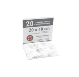 Gasas estériles de algodón hidrófilo Gran Cruz 4 sobres de 5 unidades compresas para limpieza y cuidado de heridas
