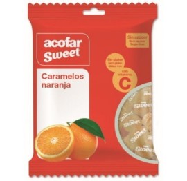 ACOFARSWEET CARAMELOS SIN AZUCAR  1 BOLSA 60 G SABOR NARANJA