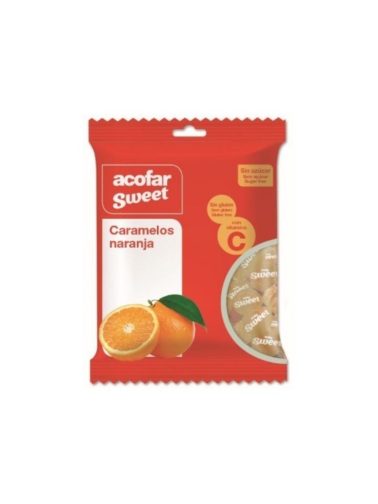ACOFARSWEET CARAMELOS SIN AZUCAR  1 BOLSA 60 G SABOR NARANJA