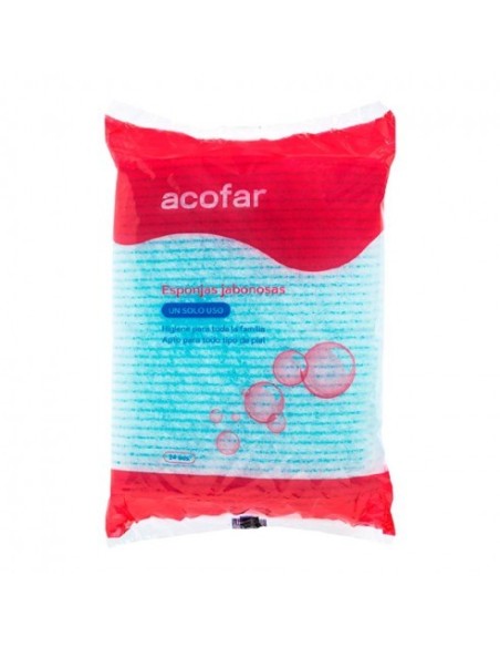 ACOFAR ESPONJA ENJABONADA DESECHABLE  24 ESPONJAS