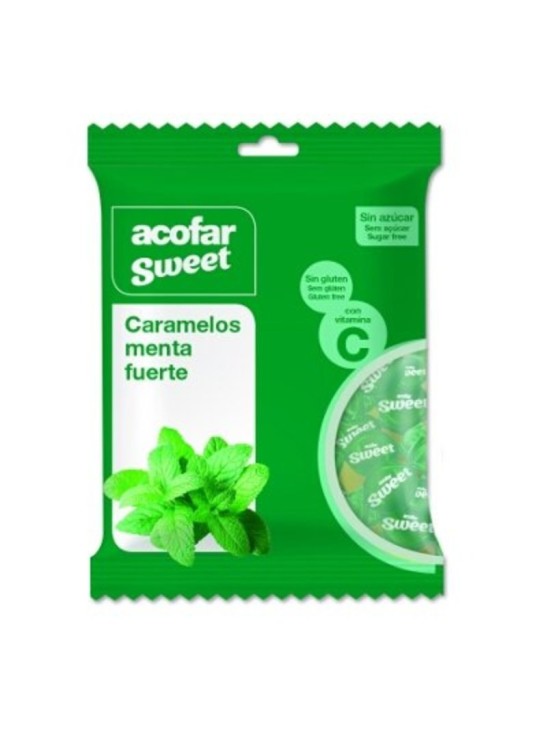 ACOFARSWEET CARAMELOS SIN AZUCAR  1 BOLSA 60 G SABOR MENTA FUERTE