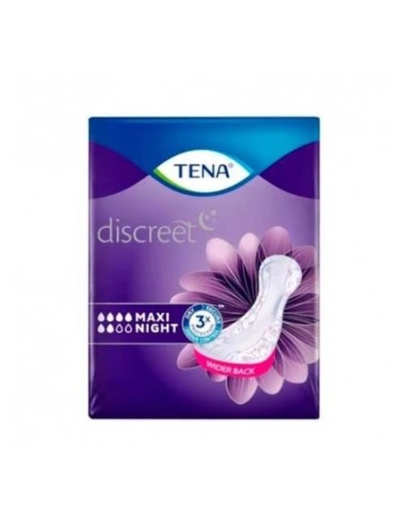 ABSORBENTE INCONTINENCIA ORINA LIGERA TENA DISCREET MAXI NIGHT 12 UNIDADES