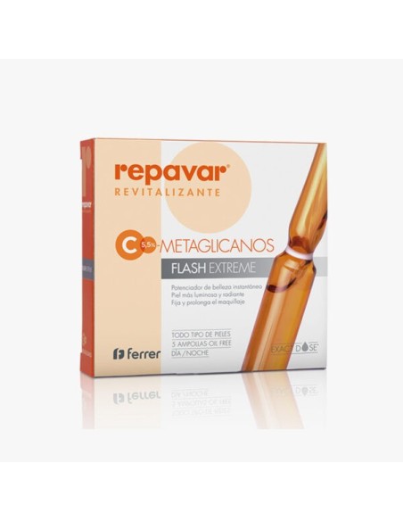 REPAVAR REVITALIZANTE AMPOLLAS FLASH EXTREME  5 AMPOLLAS 1 ML