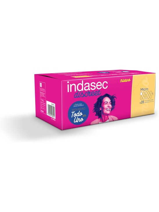 COMPRESA PERDIDAS LEVES INDASEC DISCREET MICRO 28 UNIDADES