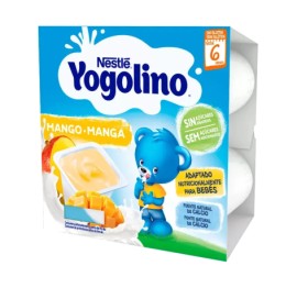 NESTLE YOGOLINO SIN AZUCARES AÑADIDOS  4 TARRINAS 100 G SABOR MANGO