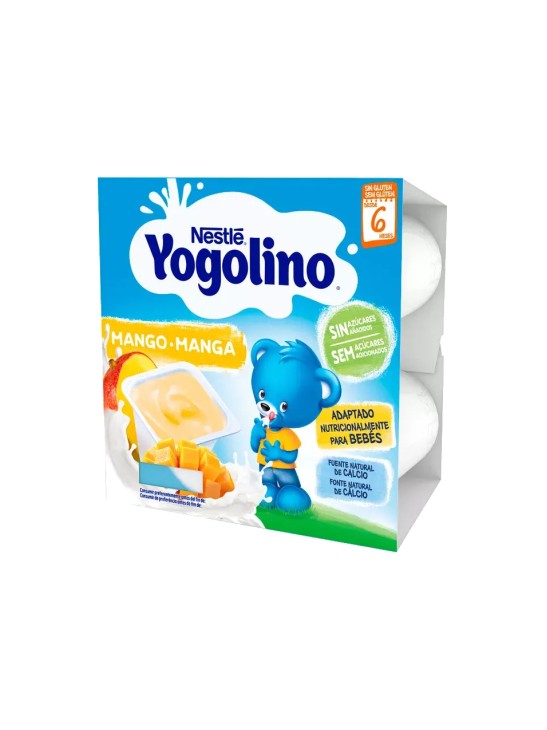 NESTLE YOGOLINO SIN AZUCARES AÑADIDOS  4 TARRINAS 100 G SABOR MANGO