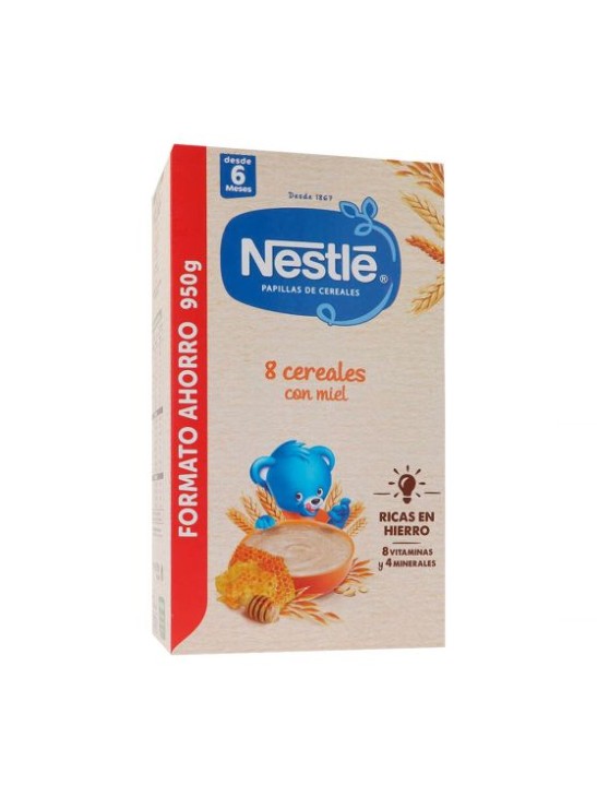 NESTLE PAPILLA 8 CEREALES CON MIEL  1 ENVASE 950 G
