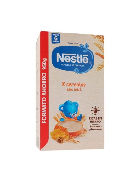 NESTLE PAPILLA 8 CEREALES CON MIEL  1 ENVASE 950 G