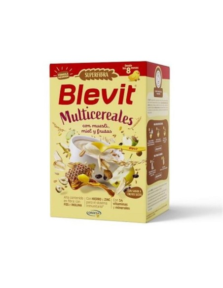 BLEVIT PLUS MIEL FRUTOS SECOS Y FRUTAS MULTICEREALES 1 ENVASE 600 G