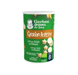 GERBER GRAIN & GROW PUFFS DE TRIGO CON PLATANO 35G