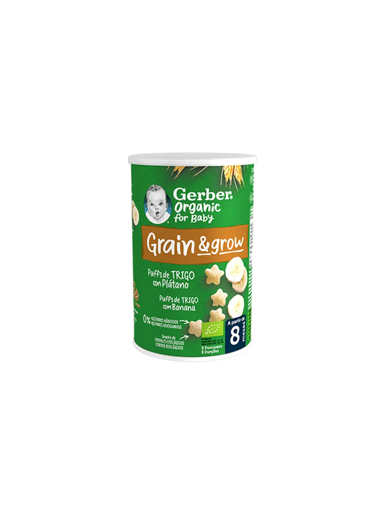 GERBER GRAIN & GROW PUFFS DE TRIGO CON PLATANO 35G