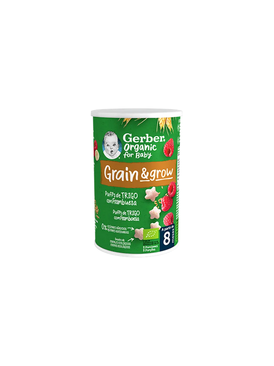 GERBER GRAIN & GROW PUFFS DE TRIGO CON FRAMBUESA 35G