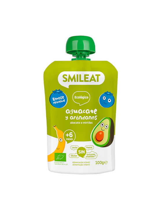 SMILEAT POUCH AGUACATE Y ARANDANOS