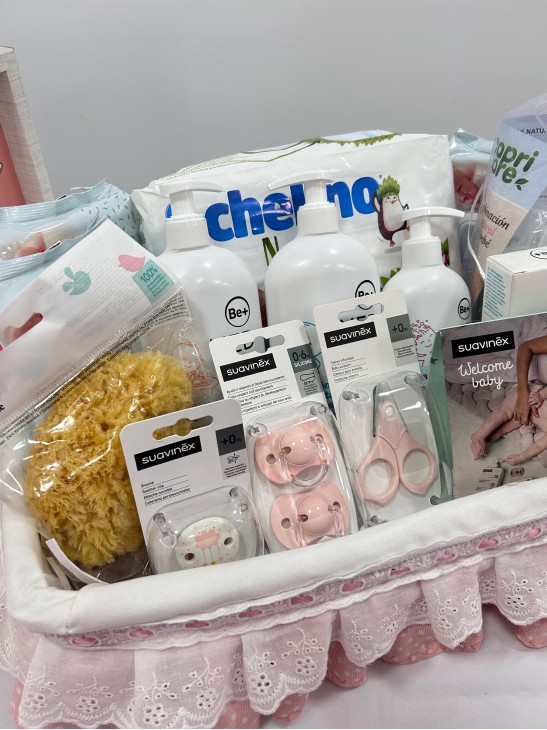 CESTA CUADRADA ROSA