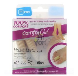 ComforGel Tubo Protector Dedos – Tejido Canalé, Recubrimiento Gel,  1,5 cm – 2 uds