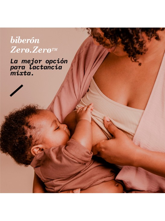 SUAVINEX BIBERÓN ZERO ZERO FLUJO M 270ML +3M (5)